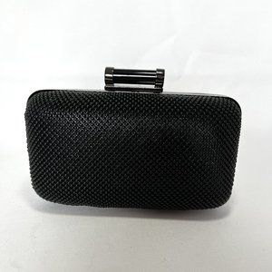 JESSICA MCCLINTOCK Beaded Evening Bag in Black W/Flexible Cross Body Strap